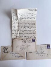 1950s Love Note Letters Correspondence Ephemera w/ Envelopes Lot 3  picture