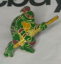 Vintage Rare 80s TMNT Donatello Teenage Mutant Ninja Turtles Lapel Button Pin picture