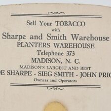 1930s Sell Tobacco Sharpe Smith Planters Warehouse Madison North Carolina Fan picture