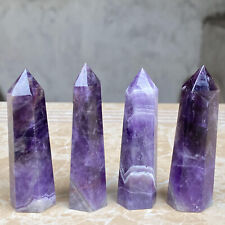50g Natural Amethyst Quartz Crystal Obelisk Wand Tower Point Reiki Healing 1PC picture