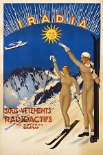 1920s Iradia - Radioactive Underwear Freak Vintage Unusual Health Poster 16x24 picture