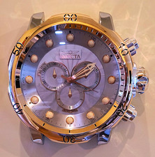 Invicta Wall Clock Quartz  Silver/Rose Gold Sunburst Dial Chronograph 21" Large picture