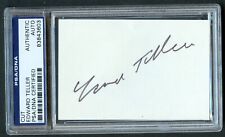 Edward Teller signed autograph 2.5x3.5 cut Father of the Hydrogen Bomb PSA Slab picture