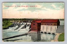 Croton MI-Michigan, Dam on River, c1903 Vintage Souvenir Postcard picture