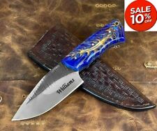 High Carbon Steel Hunting Knife Handmade Pine Cone Epoxy Handle Personalized picture