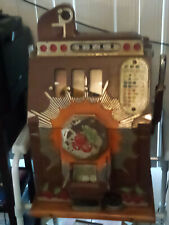 Antique Mills mechanical bursting cherry quarter slot machines for sale picture