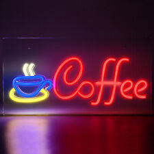 COFFEE Neon Cup Bar Sign Light Neon 3D LED Display Board Wall Decorative Artwork picture
