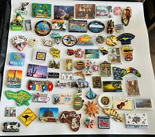 Lot of 70 Travel Theme Fridge Magnets From All 7 Continents Incl Antarctica picture