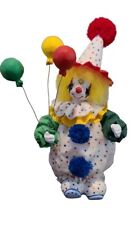 Fabriche Clown Folk Art Balloons Signed Decor LI'L TWINKLE EYES 10