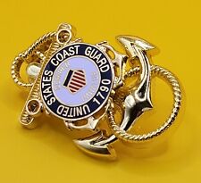 US Coast Guard Anchor SEMPER PARATUS Cap Hat Badge Screw Back USCG Custom Pin picture