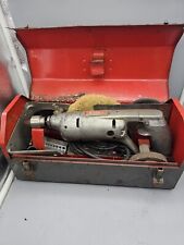 Dunlop Electric Drill 626 1950’s Metal Body w/ Case and Accessories Vtg Works picture