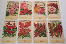 Lot of 8 Vintage FLOWER SEED PACKETS (G4)-Galloway Litho Co-2 3/4