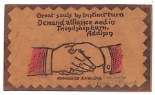 Vintage Leather Postcard Great Soul By Instinct Turn Demand Alliance.