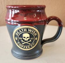 Death Wish Coffee 2022 Anniversary Tankard Mug Matte Black Blood Red picture