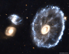 NASA-Hubble Telescope-The Cartwheel Galaxy-11x14 Premium Metallic Print picture