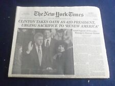 1993 JANUARY 21 NEW YORK TIMES - CLINTON TAKES OATH AS 42ND PRESIDENT - NP 5653 picture