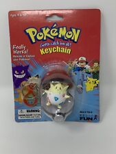 Vintage 1999 Pokemon  Togepi PokeBall Keychain Basic Fun NEW IN BOX SEALED RARE picture