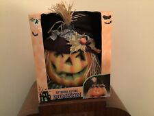 VTG Halloween Jack O Lantern Fiber Optic Pumpkin w/ Adapter NIB picture