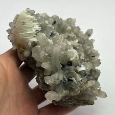 806g Rare Lemuria Crystal Point Garnet & Magic calcite mineral samples A201 picture