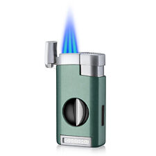 3 Jet Torch Cigar Lighter with V Cutter Windproof Blue Flame Butane Lighters picture