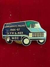 Commanders Project 1986-87 VFW & AUX MOC Van Epoxy Enamel Tie Lapel Pin 1.25