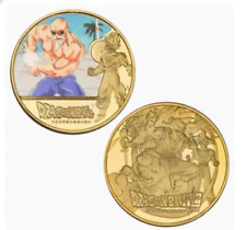 NEW Dragon Ball Z 1 pcs Gold Challenge Coins ROSHI With Plastic Holder show picture