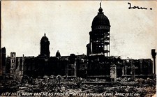  Vintage 1906 San Francisco City Hall California Earthquake Real Photo Postcard  picture