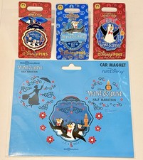 2026 Disney Wine Dine Half Marathon 3 Pins Car Magnet Penguin Mary Poppins picture