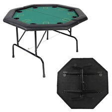CARSTY 8 Player Folding Poker Table Octagon Texas Casino Holdem Blackjack Card picture