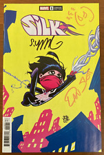 SILK #1 (2021) SIGNED x2 SCOTTIE YOUNG DAN SLOTT Variant WITH REMARK MARVEL picture