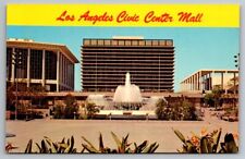 Los Angeles CA California Postcard Civic Center Mall Water Power Building Music picture