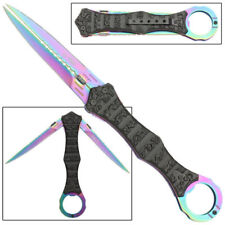 Zombie Killer Double Titanium Blade Liner Lock stiletto tactical Knife picture