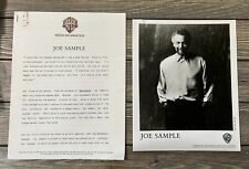 Vintage 1989 Joe Sample Press Release Photo And Paper Warner Bros Records picture