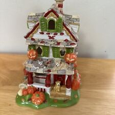 Luminous Treasures Autumn's Glow Tealight Candle Halloween House ‘02Complete Cat picture
