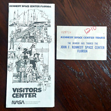 1970's NASA Kennedy Space Center Visitors Center Brochure & Ticket GUC #P1 picture