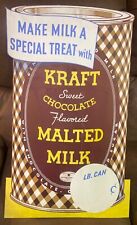 KRAFT 1930s chocolate Malted Milk can die cut store display sign 29