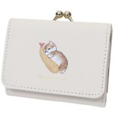 Mofusand Mini Wallet Compact Tri-Fold Clasp Wallet Coin & Card Case New Japan picture