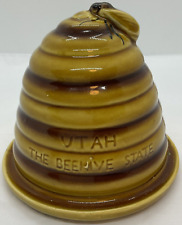 Vintage RARE Utah the Beehive State Coin Bank Souvenir Bee Made in Japan S683 picture