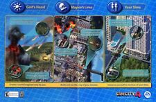 Sim City 4 PC Original 2003 Ad Authentic Windows Sims Video Game Promo Art v1 picture