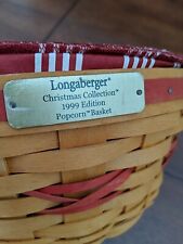 Vintage Longaberger Basket Handwoven Signed 1999 Dresden Ohio USA Liner Wicker picture