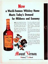 1948 Mount Vernon Whiskey  Vintage Print Ad Light On The Purse Colonial  picture