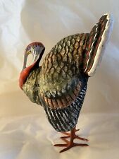 Antique Composition Paper Mache Turkey Candy Container Metal/Lead Feet / Nice picture
