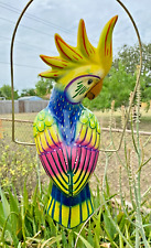 XLg Talavera Cockatoo Parrot Bird Animal Ceramic Mexican Pottery Hanging 17