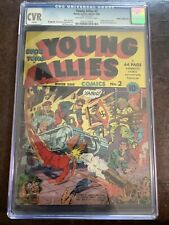 YOUNG ALLIES #2 Timely CGC CVR Front Cover only Battle Scene  (1943) picture