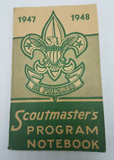 VINTAGE 1947 1948 EX CONDITION BSA SCOUTMASTER'S TROOP PROGRAM NOTE BOOK picture