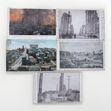 Vintage Early 1900s Postcard Lot San Francisco Earthquake Fire RPPC  picture