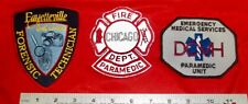 Lot of 3 Embroidered Patches ( NOS ) Chicago Fire Dept • Forensic • picture