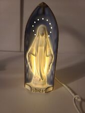 Vintage Mother Mary Madonna Light Grotto Shrine Lamp Sanmyro Japan 8