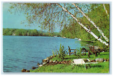 c1950's Greetings from Allison Ontario Canada Vintage Unposted Postcard picture