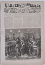 Feb 4 1871 Harper's Weekly with THE LAST BIVOUAC Franco-Prussian War Engraving picture